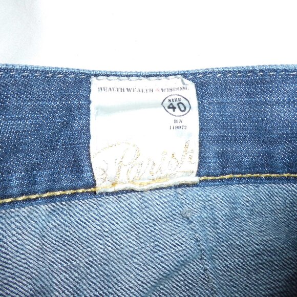 VINTAGE Y2K BAGGY HIP HOP EMBROIDERED DENIM SHORTS IN MENS SZ 40 - Picture 6 of 14